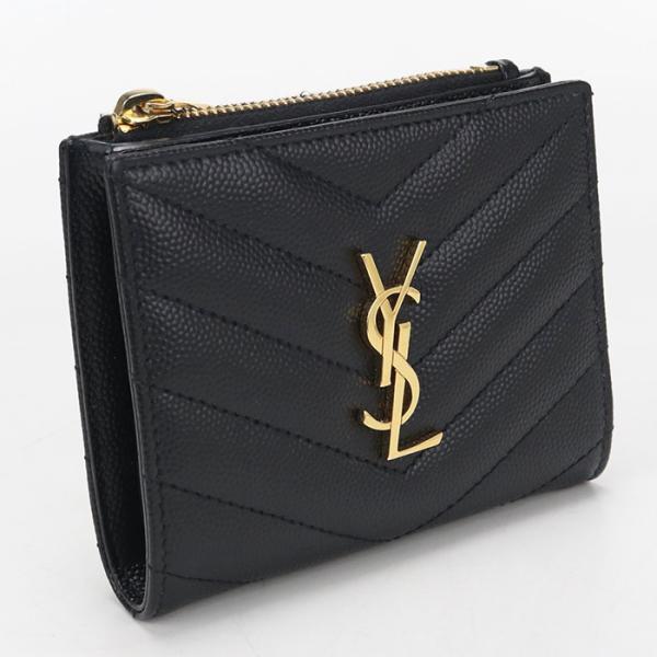 SAINT LAURENT 中古良品 サンローラン 二つ折り財布 575879 バイ