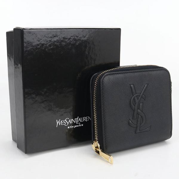 Saint Laurent 二つ折り財布 ブラック 付属品なし SAINT LAURENT 中古良品 サンローラン 二つ折り財布 352906 レディース