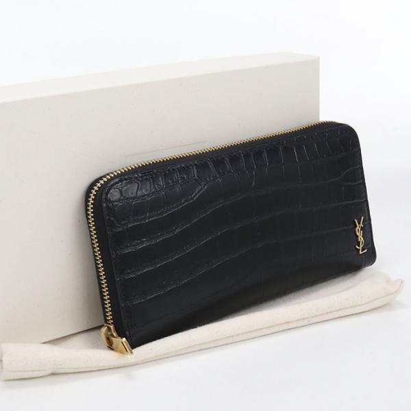 SAINT LAURENT 中古良品 サンローラン 長財布ラウンドファスナー