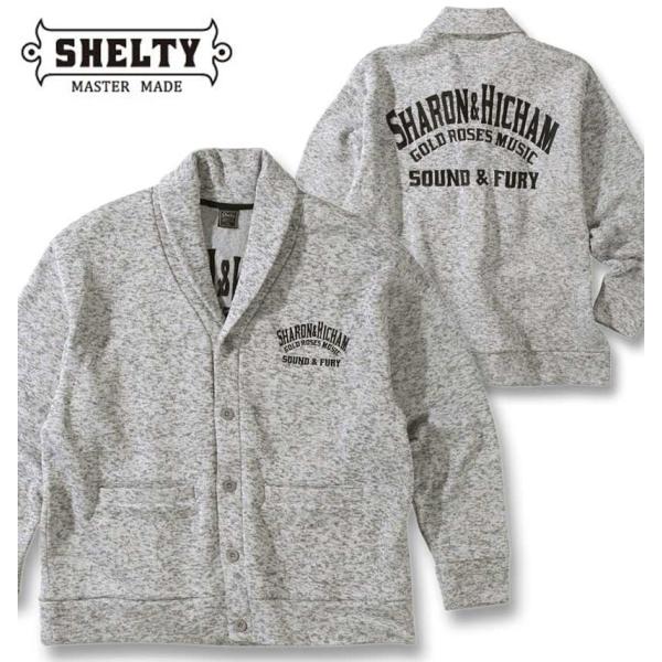 大きいサイズ メンズ SHELTY ニットフリース ルード系刺繍 ショール