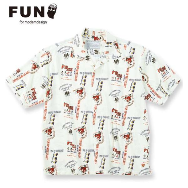 大きいサイズ メンズ FUN for modemdesign LIFE OJI柄 半袖 アロハ