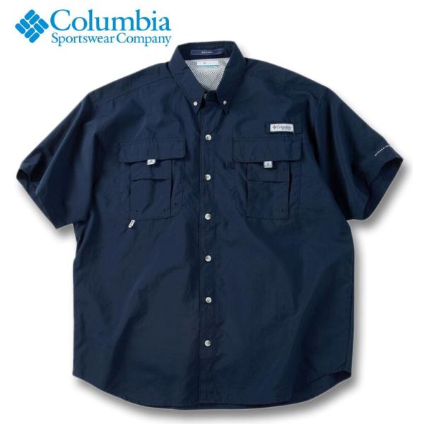 大きいサイズ メンズ Columbia コロンビア バハマII 半袖 シャツ 1X/3L 2X/4L 3X/5L 4X/6L 5X/7L 6X/8L