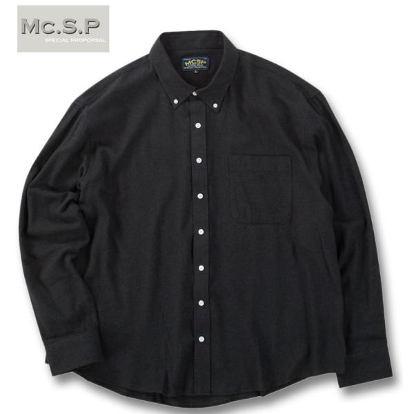 大きいサイズ メンズ Mc.S.P 両面起毛 長袖 B.D ネルシャツ 3L 4L 5L 6L 8L