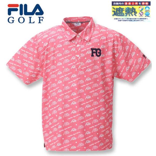 FILA GOLF 大きいサイズ メンズ ロゴグラフィックプリントホリゾンタル