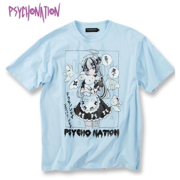 タラチオ×PSYCHO Tシャツ Lサイズ 大きいサイズ メンズ PSYCHO NATION サイコ×寝田ルネ メイド 半袖 T