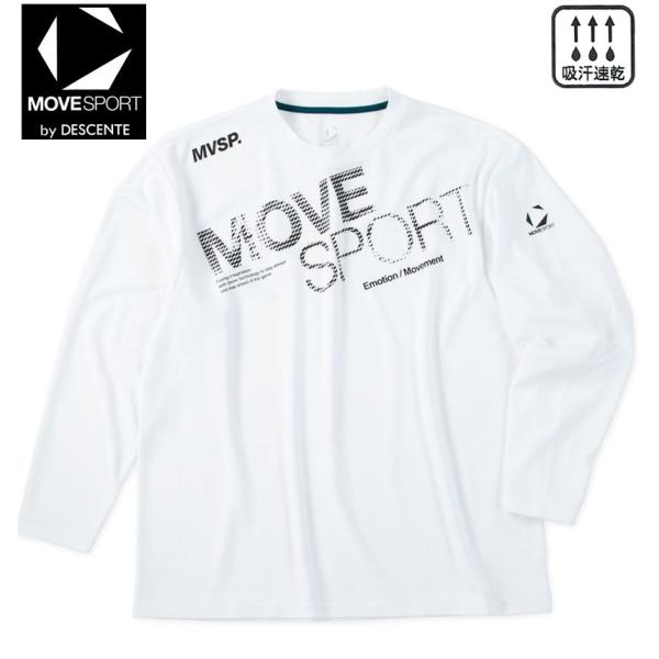 MOVESPORT 大きいサイズ メンズ ドライメッシュ ビッグロゴ 長袖 