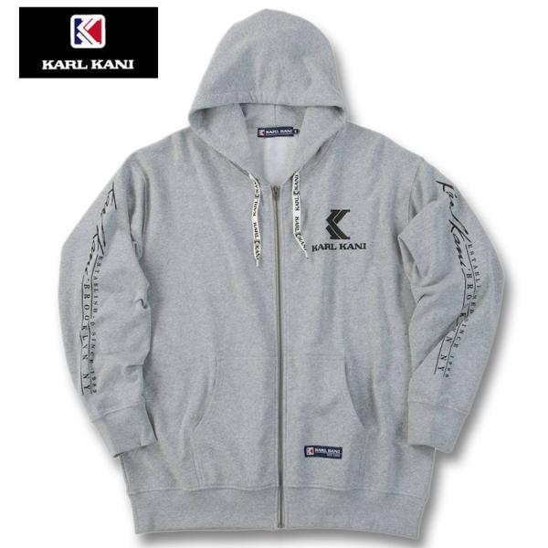 Karl Kani（カールカナイ） 大きいサイズ メンズ 裏毛 フルジップ