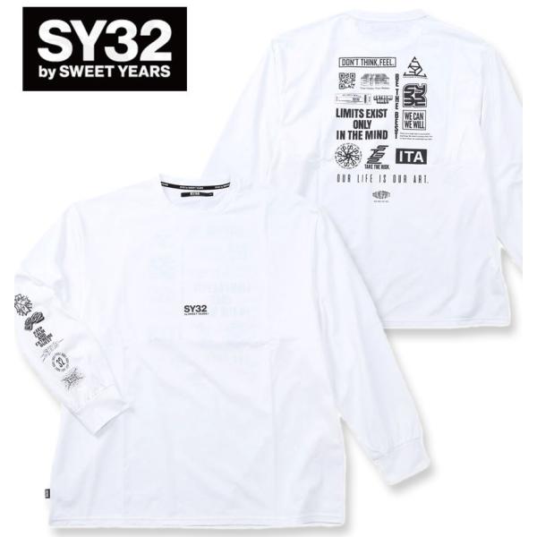 SY32 by SWEET YEARS ホワイト Tシャツ Lサイズ SY32 by SWEET YEARS - MINI BOX LOGO L/S TEE | Tシャツ | ホワイト