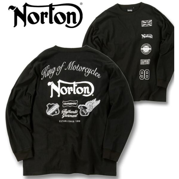 大きいサイズ メンズ Norton ノートン 天竺 長袖 Tシャツ 3L 4L 5L 6L