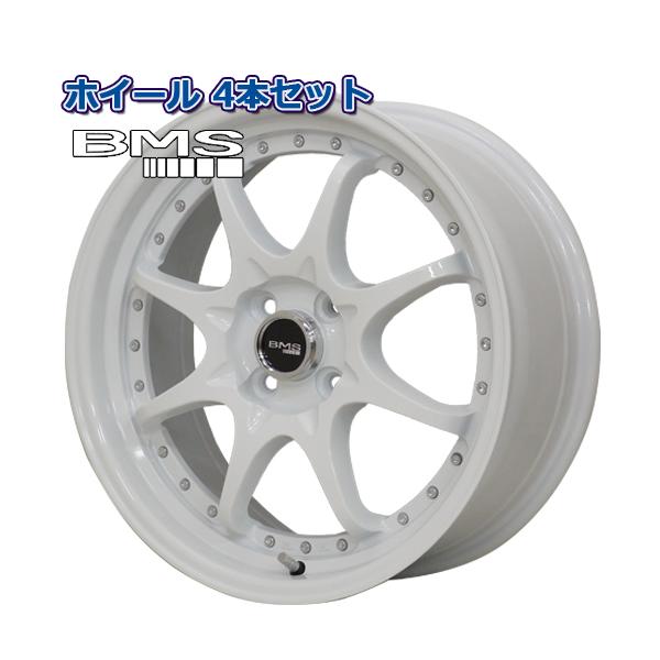 ホイール4本セット BMS CORE 17インチ 7.0J 4穴/100 ホワイト ヤリス ノート アクア フィット パッソ スイフト MAZDA2