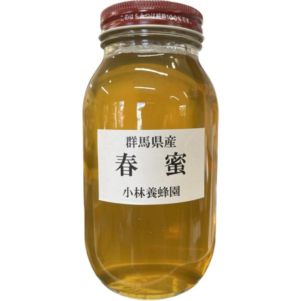 小林養蜂園 春蜜 国産 群馬県産 2026年産 新蜜 生はちみつ 無添加 純粋ハチミツ 1200g 非加熱