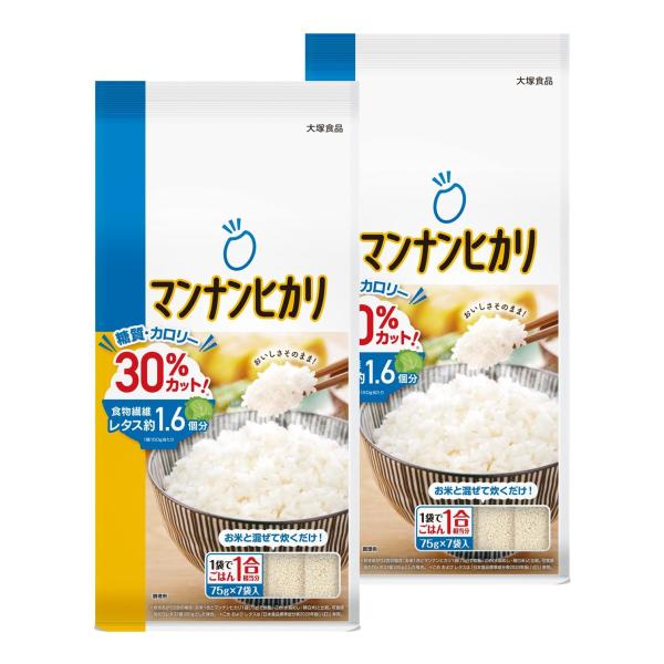 他サイト： 大塚食品 マンナンヒカリ 525g [スティックタイプ(75g×7袋入)] ×2個 【セット買い】の商品画像