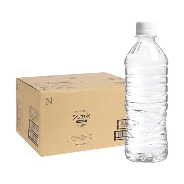 他サイト： by Amazon シリカ水ラベルレス 500ml×24本 シリカ 75mg/L 含有の商品画像