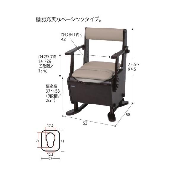 年中無休】 PN-L23308 パナソニックエイジフリー 家具調トイレ座楽ベーシック/-/あたたか ...