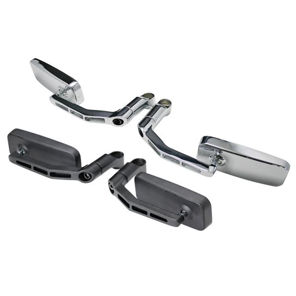 バレン スクエアミラー （メッキ・ブラック）　左右セット