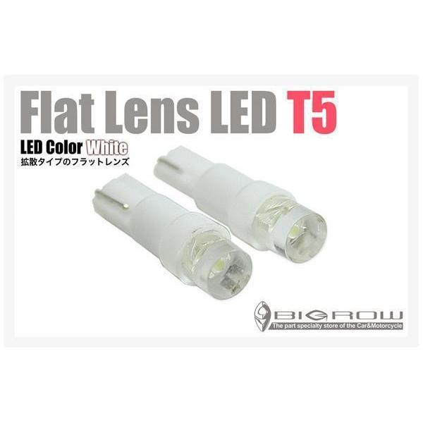 LED T5 ホワイト クラウン ウエッジ球 超拡散 Flatレンズ（送料無料）