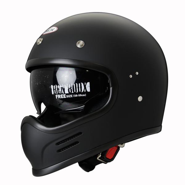 フルフェイス ヘルメット Ben'80DX マットブラック（インナーバイザー付き）Z900RS・ESTRELLA・BOLT・Vストーム