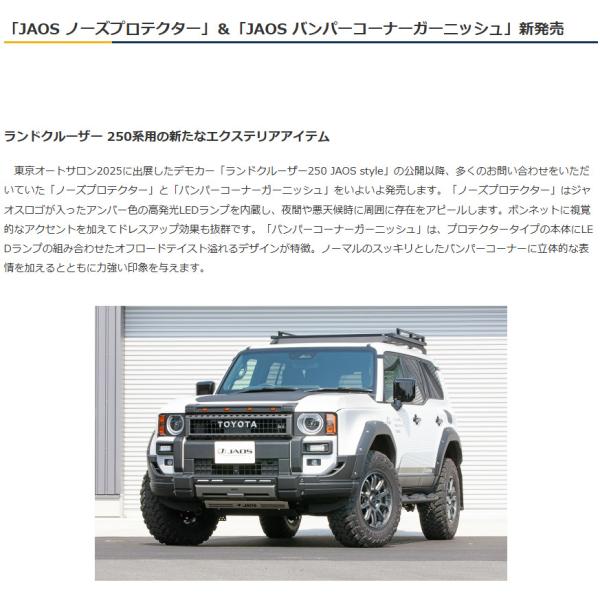 JAOS ジャオス バンパーコーナーガーニッシュ 塗装品 マットブラック
