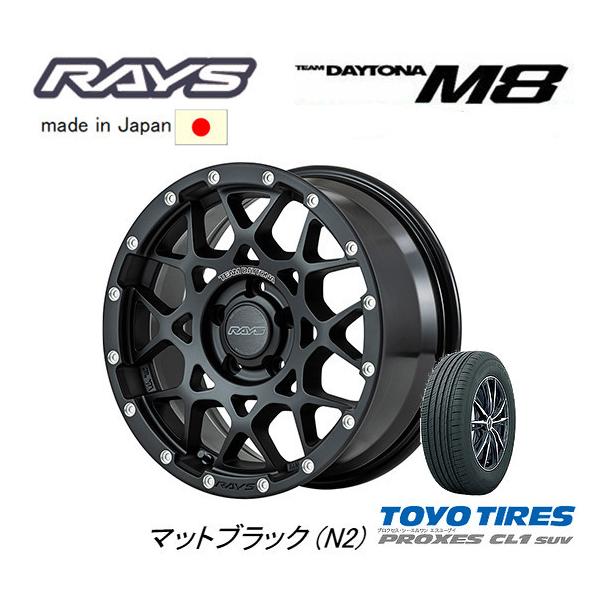 TEAM DAYTONA RAYS レイズ M8 7.0J-17 +40/+32 5H114.3 マットブラック