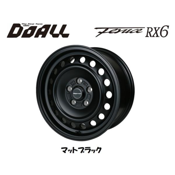 DOALL Fenice RX6 デリカD5 7.0J-16 +35 5H114.3 マットブラック ４本セット
