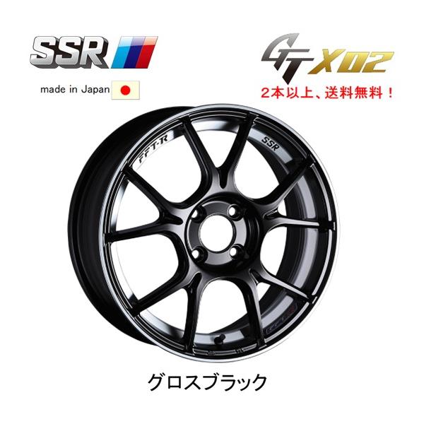 SSR SSR GTX02 6.5J-16 +45/+53 4H100 グロスブラック 日本製 1本価格