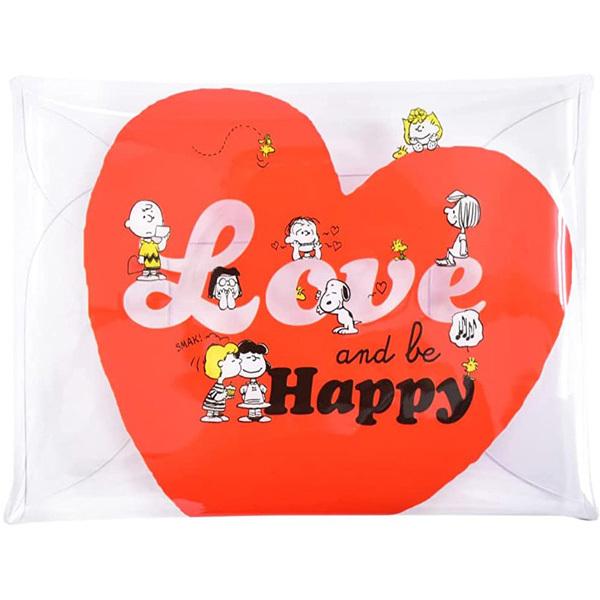 スヌーピー 抗菌クリアマルチケースLL Love and Happy レッド SPZ-2255