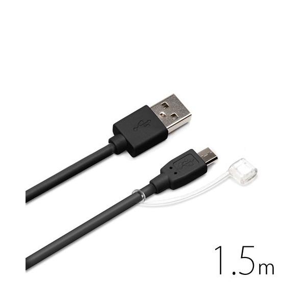  2.4Ao͑Ή micro USBRlN^ p micro USB[dP[u 1.5m ubN@PG-MC15M04BK