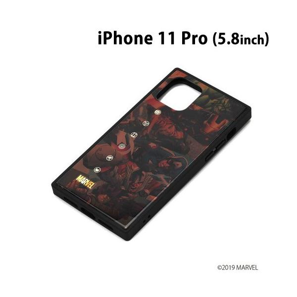 �� MARVEL iPhone11 Pro (5.8�C���`) �K���X�n�C�u���b�h�P�[�X �A�x���W���[�Y/�u���E���@PG-DGT19A13AVG (���[���֑�������)