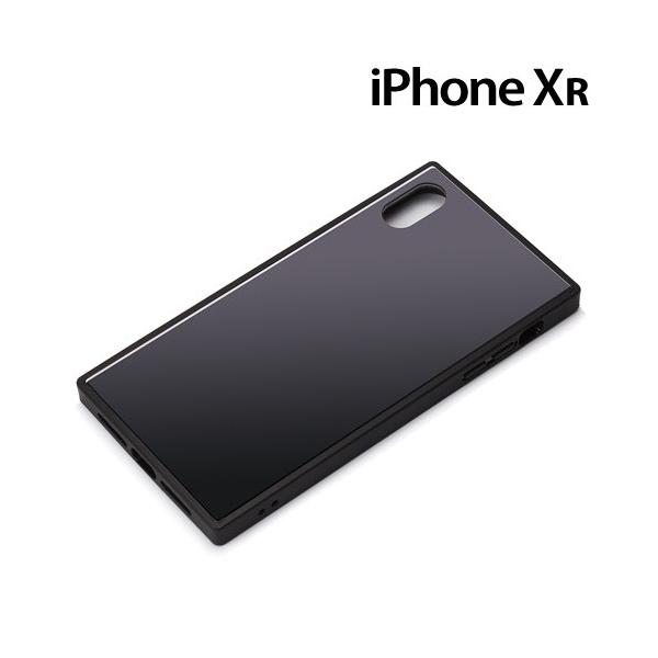 �� iPhoneXR (6.1�C���`) ��p �K���X�n�C�u���b�h�P�[�X �u���b�N�@PG-18YGT01BK(���[���֑�������)
