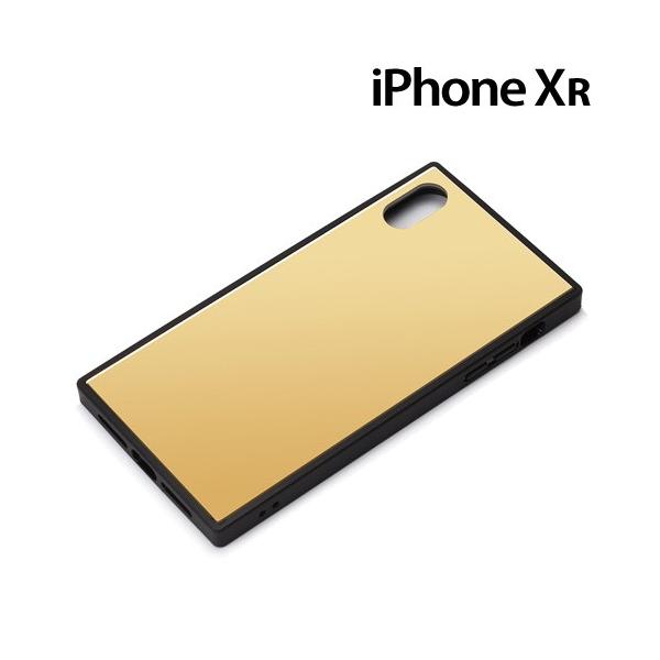 �� iPhoneXR (6.1�C���`) ��p �K���X�n�C�u���b�h�P�[�X �S�[���h�@PG-18YGT03GD(���[���֑�������)