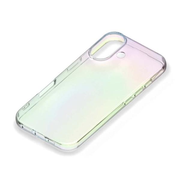 iPhone 16用 クリアソフトケース オーロラ PG-24ATP02AR(メール便送料無料)