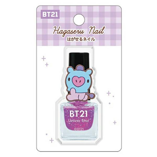 BT21 はがせるネイル ラメ入りパープル MANG 207678(激安メガセール！)