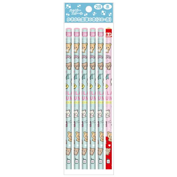 11 リラックマ ハッピースクール22 ゴーゴースクール22 かきかた鉛筆 6本セット 2b 赤 ぷちキャラ Ph091 52 ビッグスターネットショップ 通販 Yahoo ショッピング