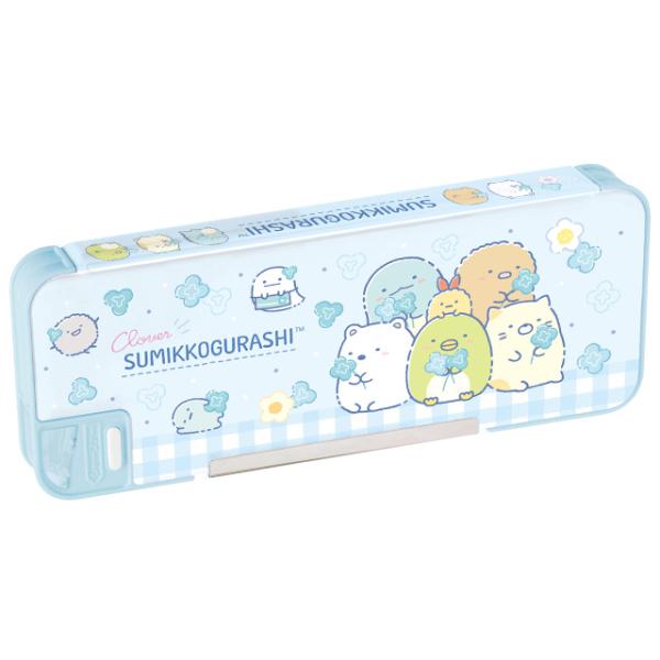 (11) すみっコぐらし ゴーゴースクール・ハッピースクール2023 クローバーシリーズ ソフトペンケース (筆箱) ブルー　PT09801
