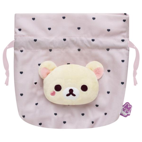 激レア❁コリラックマウサギ&リラックマあみぐるみフェイス巾着袋 2点セット超美品 San-X（サンエックス） リラックマ コリラックマのこあくま気分テーマ