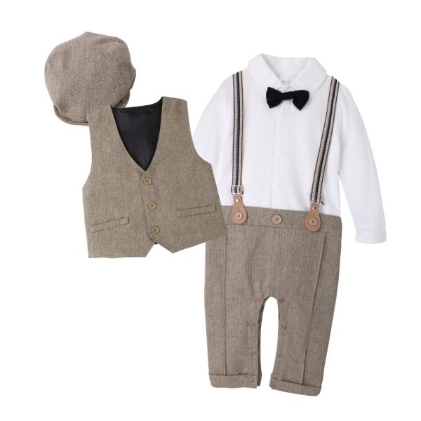 男の子 ベビー 赤ちゃん 新生児 サイズ展開70 90cmベスト 帽子 ハンチング ロンパーススーツセット フォーマル 長袖 ストライプ グレー 紺色 Buyee Buyee 日本の通販商品 オークションの代理入札 代理購入