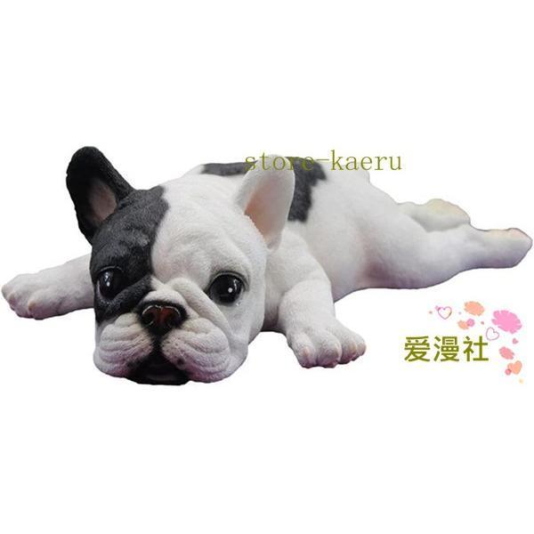 シミュレーションぬいぐるみ フレンチブルドッグの子犬の生活現実的なブルドッグシミュレーション玩具 ぬいぐるみ ファセテーション (A)