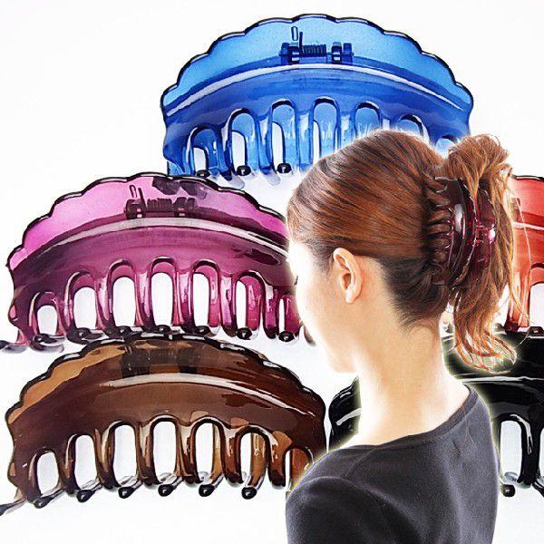 バンスクリップ Ｌ クリア ウェイブ ヘアアクセサリー