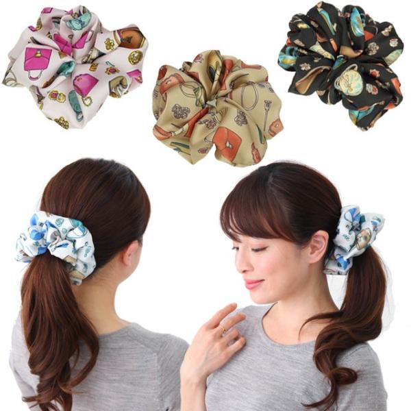 シュシュ 大人専用 大きめ ファションアイテム柄 KOEIDOオリジナル ヘアアクセサリー