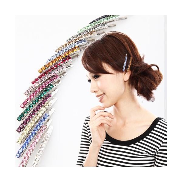 スワロ ヘアピン M スワロフスキークリスタル 13粒 ストレート スワロ ヘアピン M スワロフスキークリスタル 13粒 ストレート