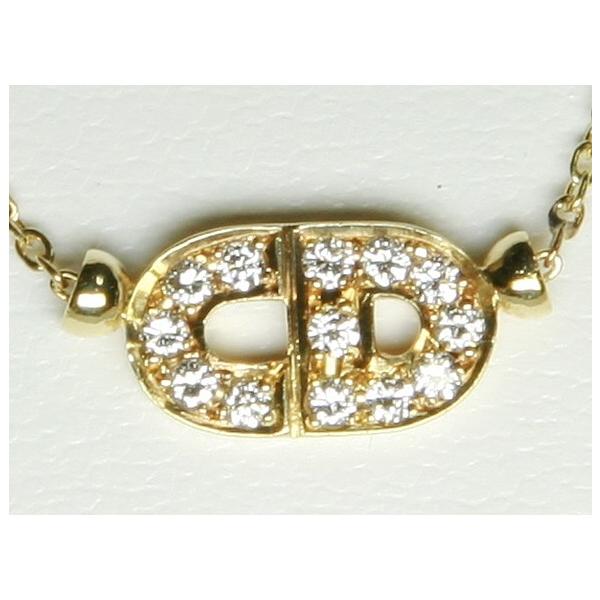 Dior クリスチャン・ディオール K18 YG ダイヤ ネックレス 18K Dior クリスチャン・ディオール K18 YG ダイヤ ネックレス 18K