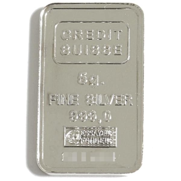 純銀 インゴット クレディスイス 5g シルバー バー SILVER