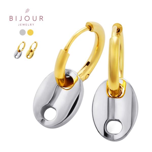 金属アレルギー対応 つけっぱなしOK ピアス ステンレス  ビーンモチーフ Bijour ビジュール bipi0104 ２WAY