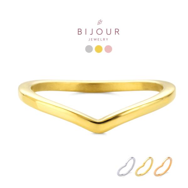 シンプルなv字リングです。柔らかな曲線のv字ラインが優しい印象のデザインで、指先を綺麗に見せてくれる柔らかい曲線が魅力。シンプルなのでデイリー使いにも最適。また、ステンレス製なので傷もつきにくく使いやすいので、金属アレルギーの心配も少なく、...