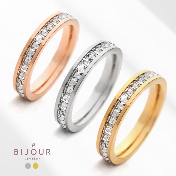 金属アレルギー対応 リング 指輪 ステンレス フルエタニティ アクセサリー biri0188