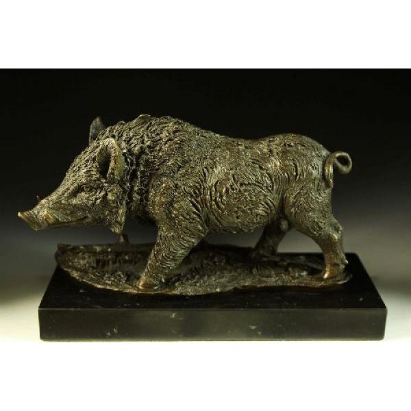 送料無料大人気ブロンズ像イノシシBarye名作 インテリア家具 置物 彫刻
