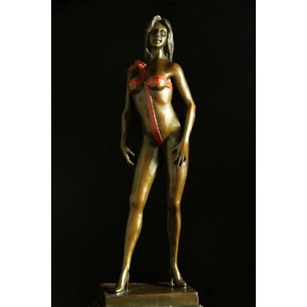 送料無料大型ブロンズ像 セクシーな裸女 50cm Olaf odegaard大名品彩色