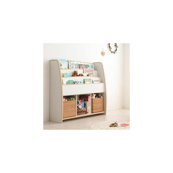 角が柔らかい 絵本棚 絵本ラック 子供用本棚 3段 完成品 ラージ 絵本棚付き おかたづけ収納ラック 幅90 日本製 かわいい おしゃれ Ruo 3 Tu Houseboat 通販 Yahoo ショッピング