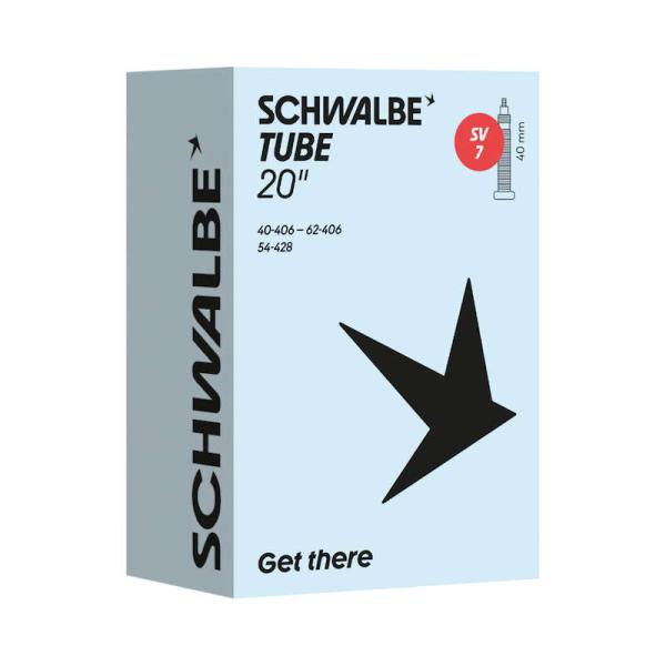 SCHWALBE シュワルベ チューブ SV7 20x1.50-2.00 (40/47/50/54/57/62-406, 54-428) 仏式40mm