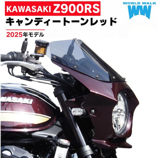 日本製 Z900RS ビキニカウル アッパーカウル キャンディートーンレッド タイプAERO クリア スモーク カワサキ 純正色塗装